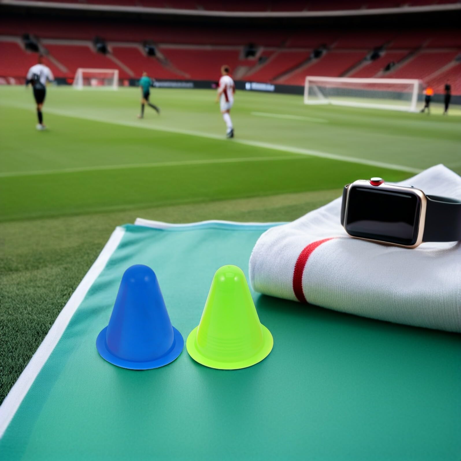 CLISPEED Coni Marcatori Festa Mondiale 30 Unitá in PE Multifunzionali per Allenamento Calcio e Pattinaggio Rotelle 8cm Leggeri e Versatili per Uso All'aperto e Ragazzo Ragazza