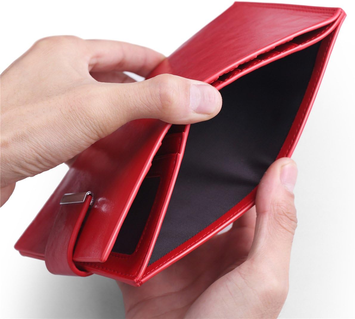 Women's Genuine Leather Credit Card Holder RFID Long Zipper Purse Wallet - Image 6