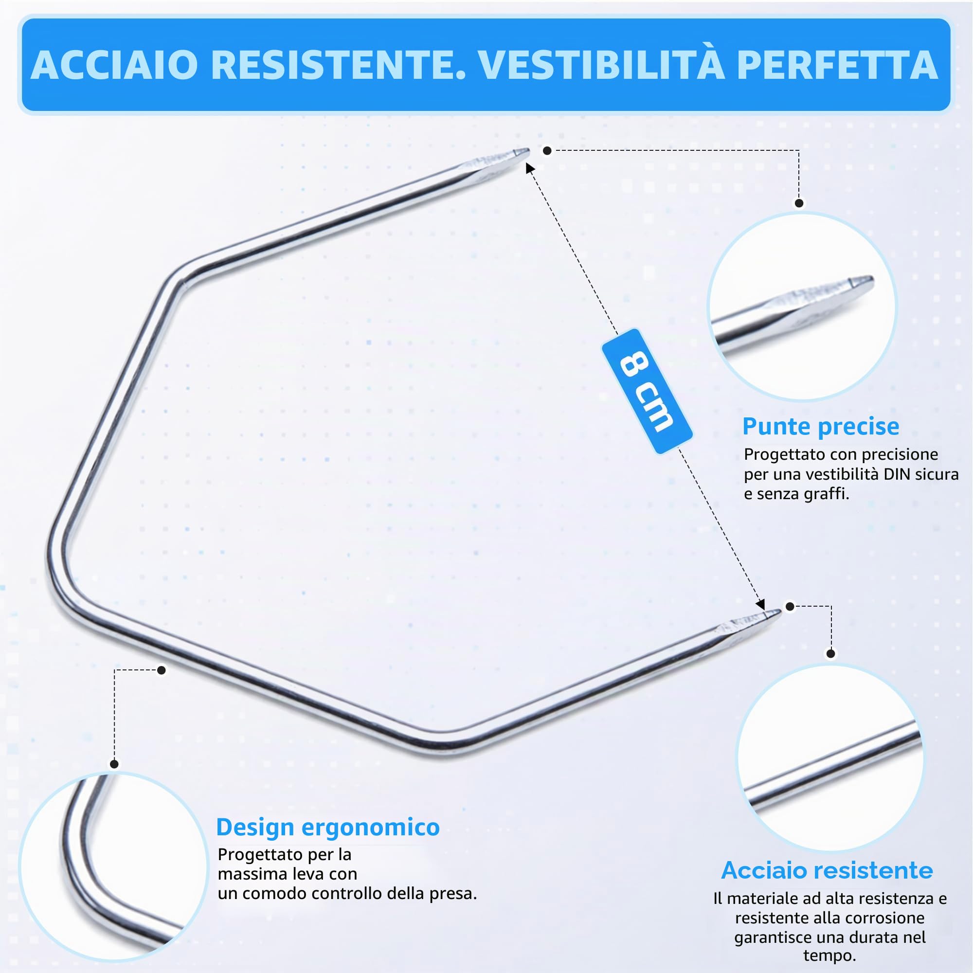 Auto Radio Rimozione Key DIN Chiavi di Sblocco per Auto/Automobile/Car Unità lettore CD Pins | Pin Universale Stereo CD40 Strumenti (2 Pezzi)