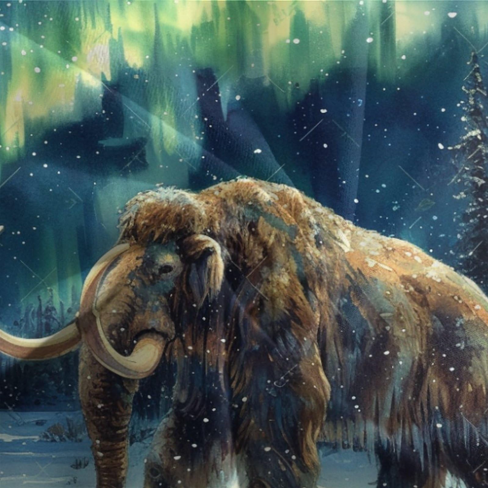3-częściowy zestaw pościeli z nadrukiem mamuta, mamut, z mikrofibry, z zamkiem błyskawicznym, rozmiar king size (220 x 240 cm), dla nastolatków i dorosłych