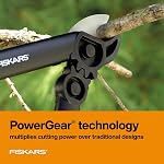 Fiskars 15-Inch PowerGear Loppers, Sharp Steel Blade Bush and Tree Trimmer, Cuts up to 1.25-Inch Diameter Branches, Rust Resistant and Lightweight Pruner, Yard Tools for Gardening