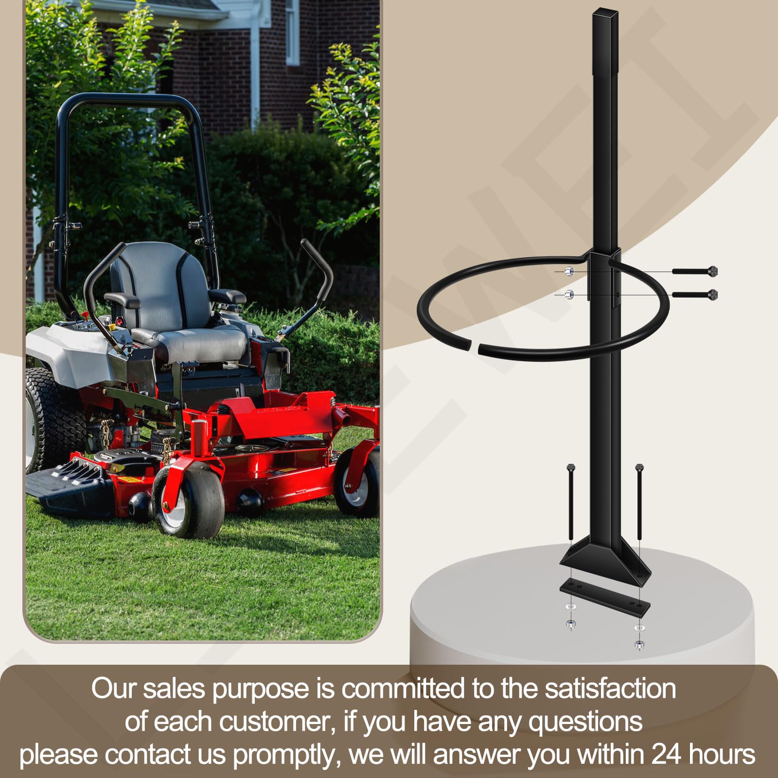 Zero Turn Bucket Holder With Handle Badboy Mower Accessories Zero