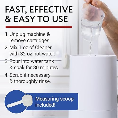 Miniatura 5 de IMPRESA Humidificador limpiador y descalcificador en polvo, 12 onzas, 12 usos, polvo de ácido cítrico y removedor de minerales de agua