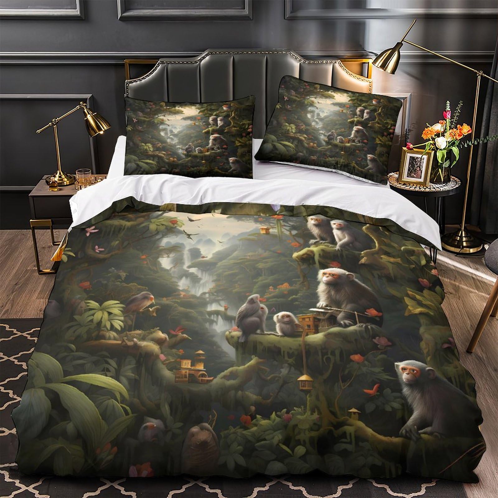 Housse de couette japonaise hypoallergénique et respirante en microfibre 220x240cm