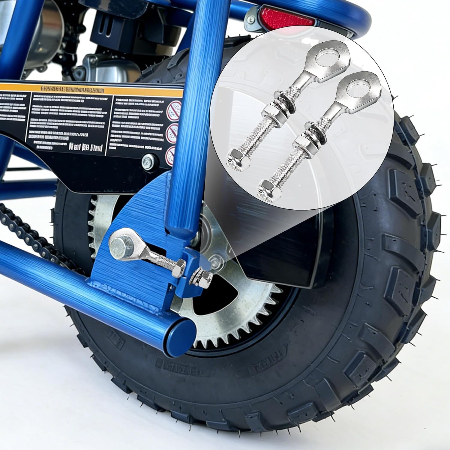 2 Pack 13mm Chain Axle Adjuster for Quad Dirt Bike Chain Tensioner Adjuster Fits 110cc 125cc 250cc Buyang TaoTao Kazuma ATV 4 Wheeler Quad Dirt Bike Parts