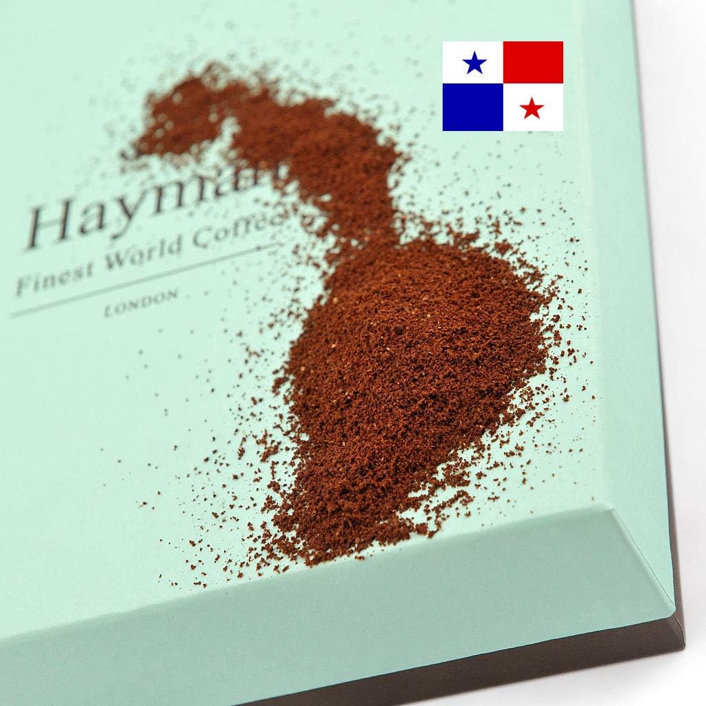 Hayman, 100% Panama Geisha Coffee, Ground, Medium Roast, 100g | Fresh Roasted Panamanian Gesha Coffee
