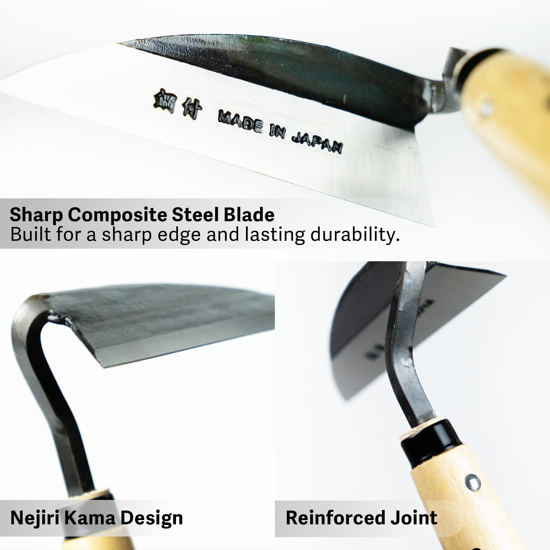 Japanese Gardening Sickle Thick Blade (Hounen Nejirikama)