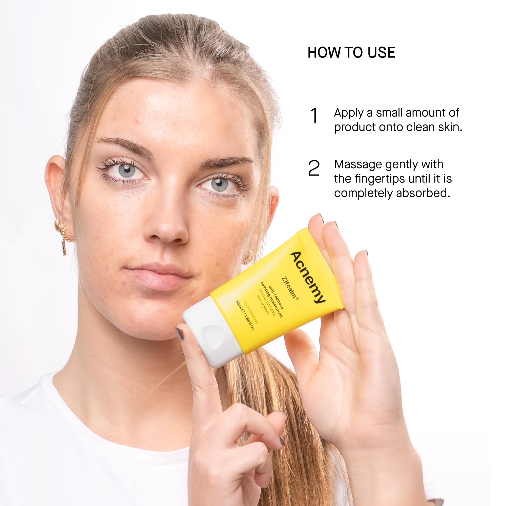 ACNEMY ZITCALM CREAM - Soothing Anti-Redness Cream, Oil-Free Repairing Moisturizer, 50 ml – Vitamin F, Bisabolol and Allantoin, Reduces Irritation and Restores the Skin Barrier
