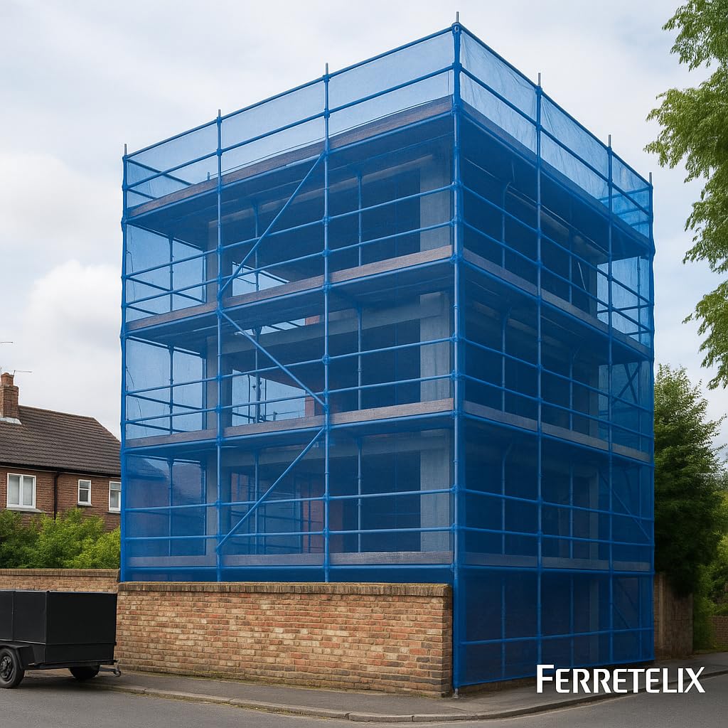 FERRETELIX® Manto Mosquitera de Recolección de Aceituna – Andamio Azul – Muy Resistente – 6 x 12 Metros – Fabricado en España