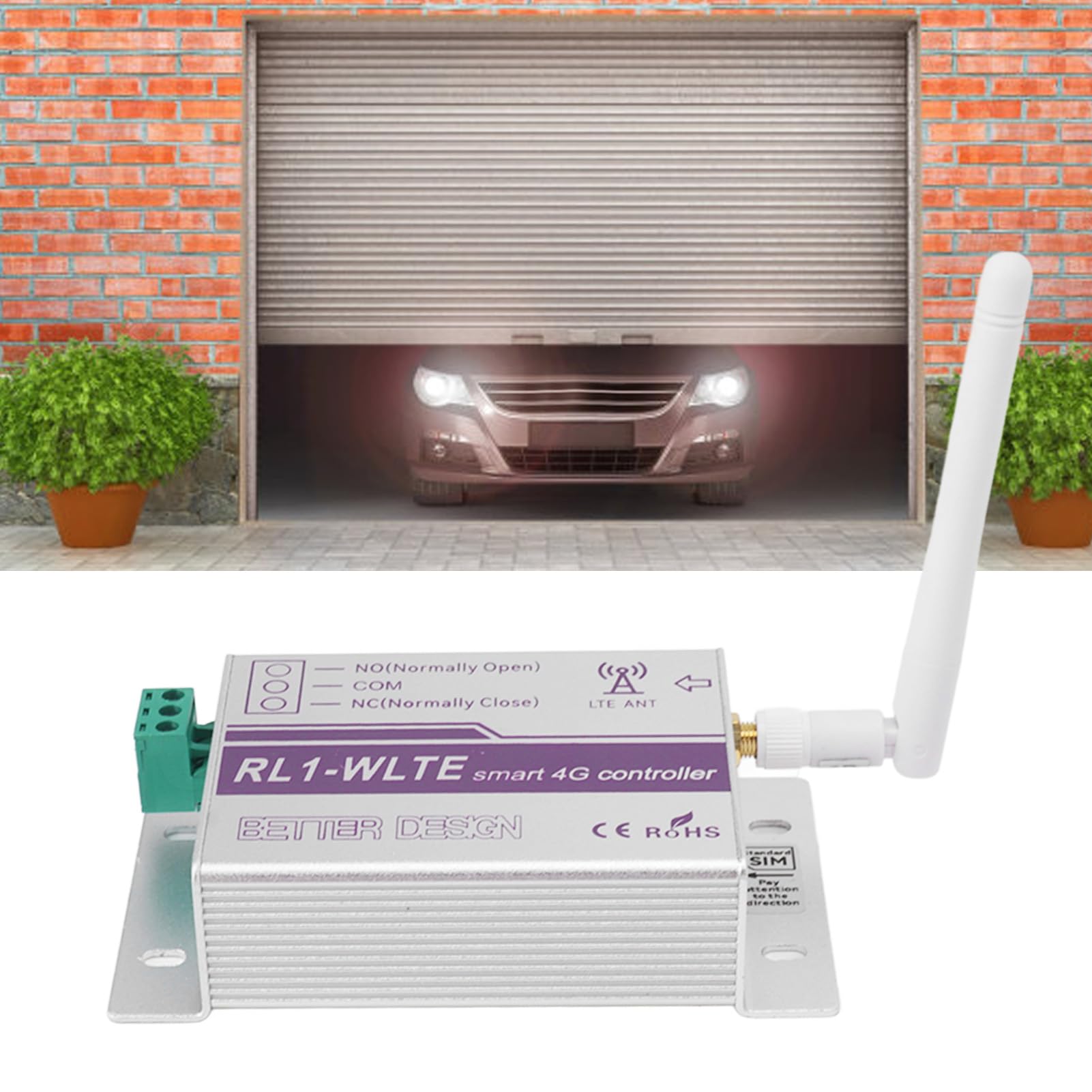 Smart Relay Switch EU Plug 100‑240V 4G Trasmettitore Remoto Wireless e relè Ricevitore, per Luci Ventilatore da Soffitto Apriporta per Garage Cancello per Auto