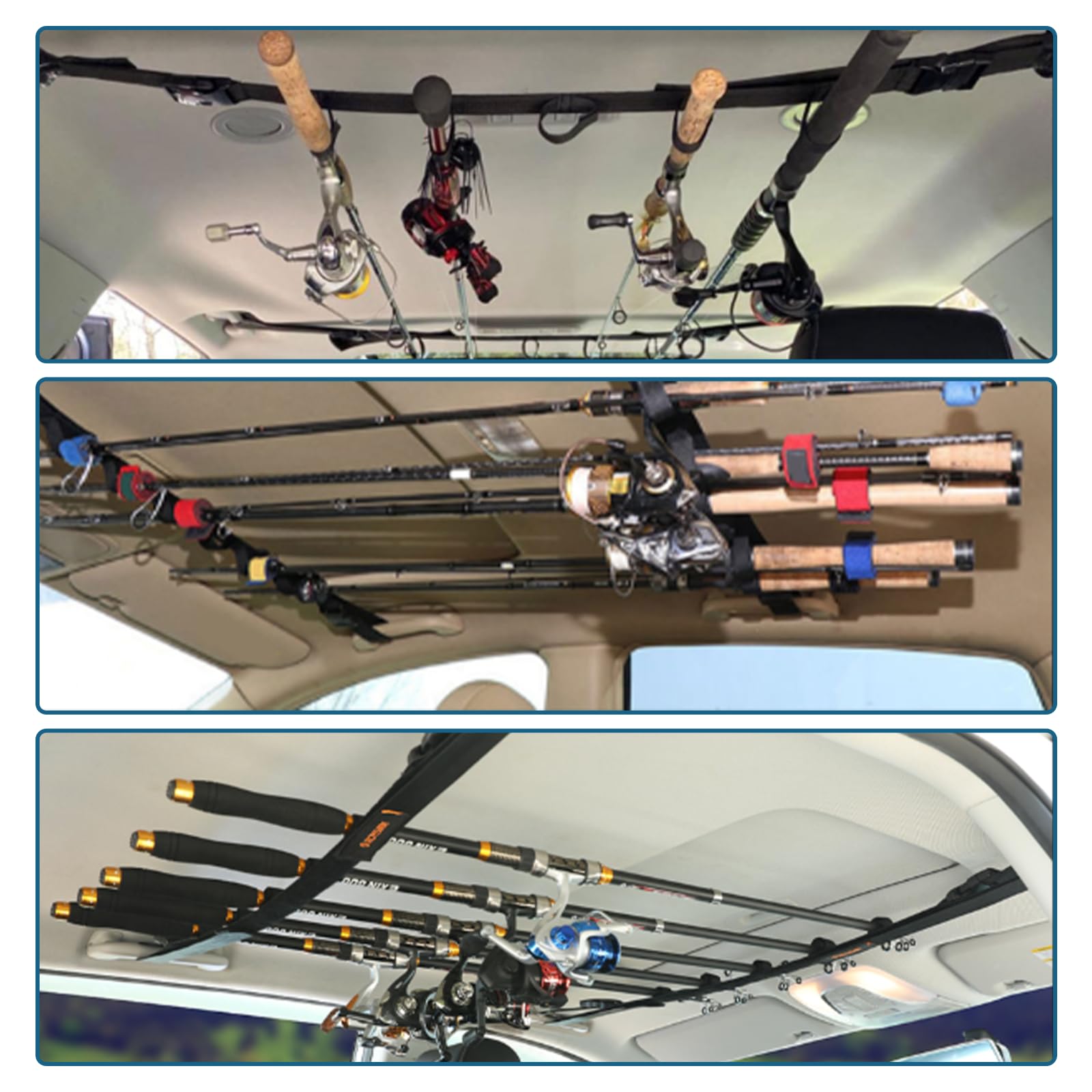 Best Fishing Rod Roof Rack – Shine123 Vehicle Fishing Rod Holder Strap, Outdoor Rod Racks ...