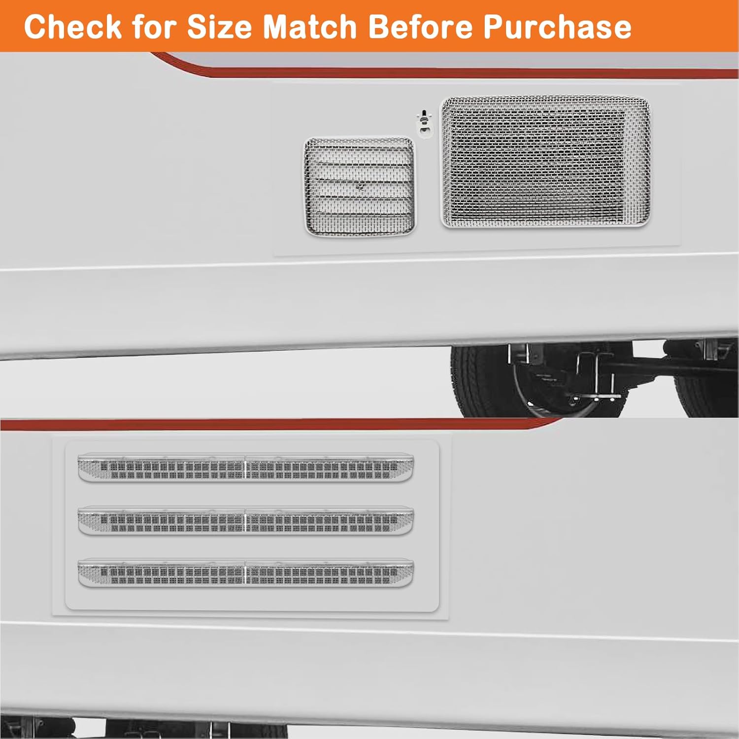 Eazy2hD 10 Pack Flying Insect Screen for RV Refrigerator and Furnace Vents - Stainless Steel Mesh With Installation Tool and Silicone Rubber for Camper Vent, Silver