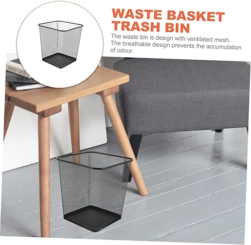 Miniatura 5 de Botes de basura vintage cuadrados de malla, papelera de oficina, cesta de basura debajo del escritorio, cesta de basura para el hogar, cocina,