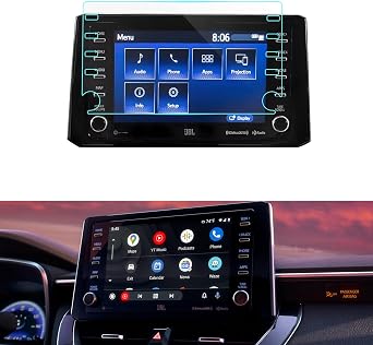 LUWU 2025 Toyota Corolla Screen Protector for LE/XLE/SE/XSE 2019-2022 & Corolla Cross L/LE/XLE 2022-2025 - 8 Tempered Glass Ultra HD Touchscreen Accessories