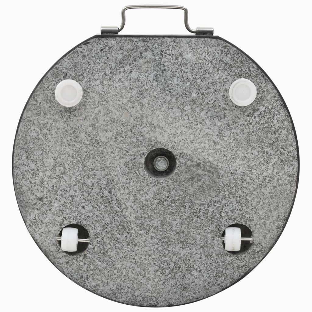 vidaXL Base Sombrilla de Granito Redonda Negro 28,5 kg Estructura Parasol Patio