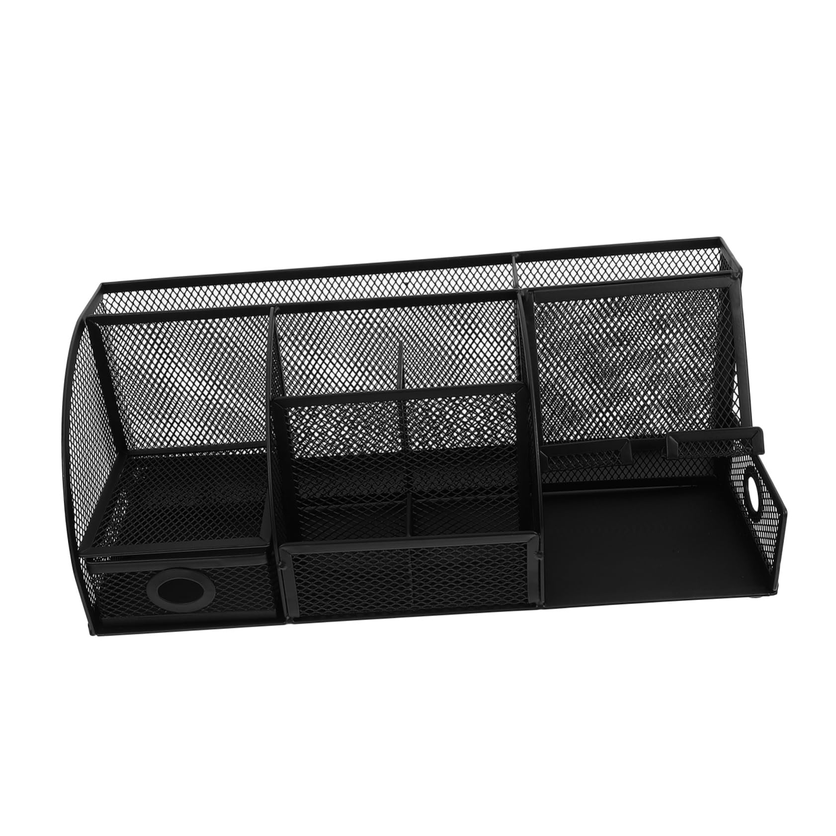 Porte-crayons en Fer Noir pour Bureau, Organisateur de Table Moderne | Rangement pour Fournitures, Style Épuré, Usage Comptoir, Format Compact