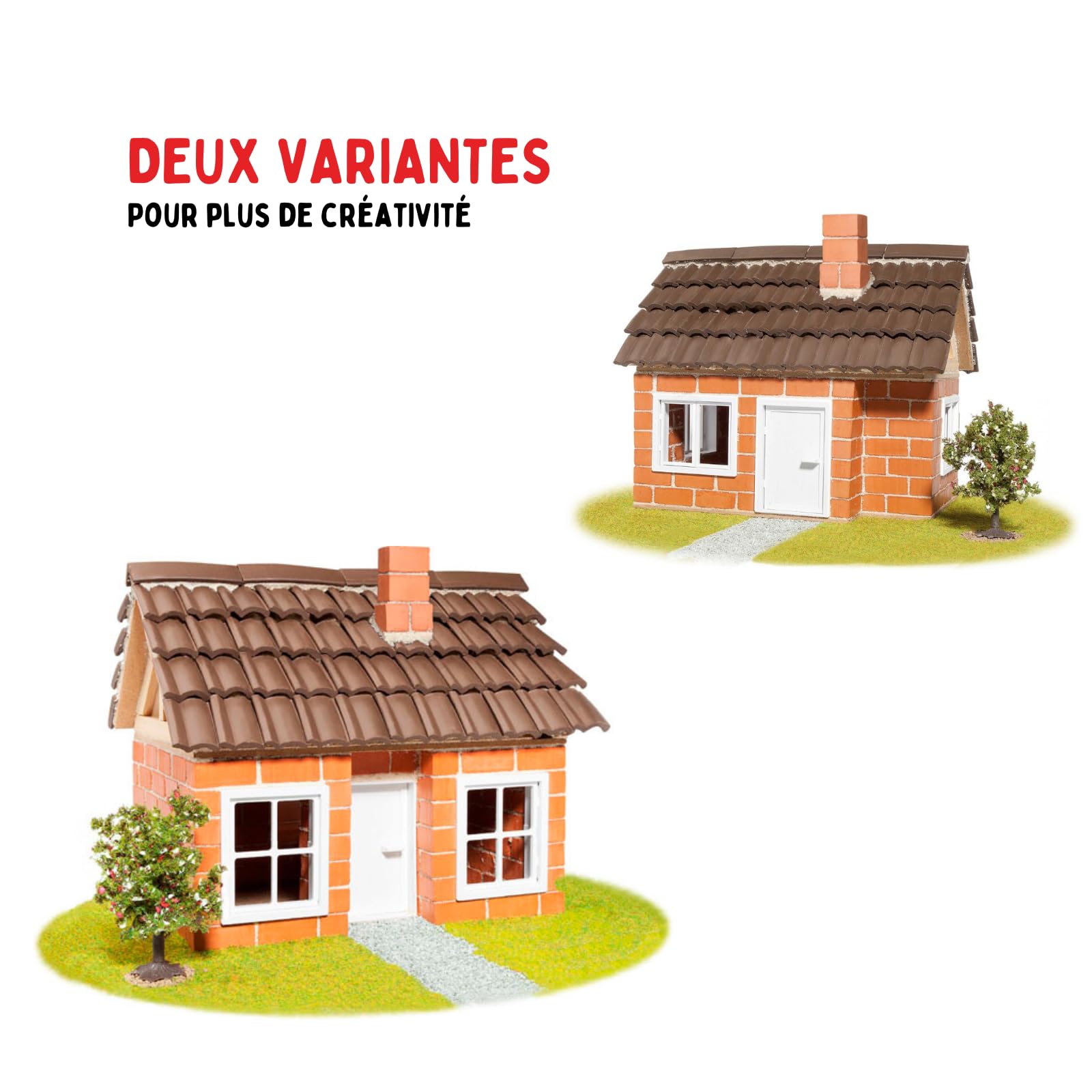 Teifoc 4300 Kit de Construction en Briques – Maison à colombages, Set créatif avec 200 Mini-Briques, Maison DIY à Construire, Jouet pour Filles et garçons 7–9 Ans, idée Cadeau Noël