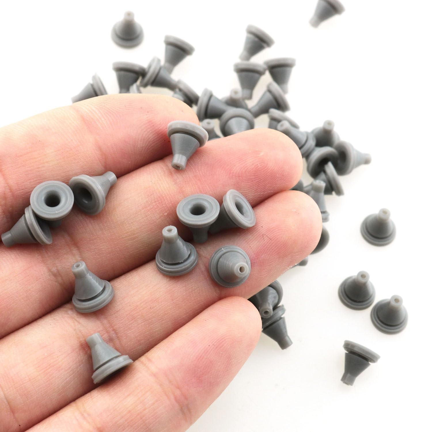 Lot De 50 Buses De Douche En Silicone De Remplacement - Diamètre 4 Mm, Couleur Grise - Pour Pommeaux Bouchés - 4