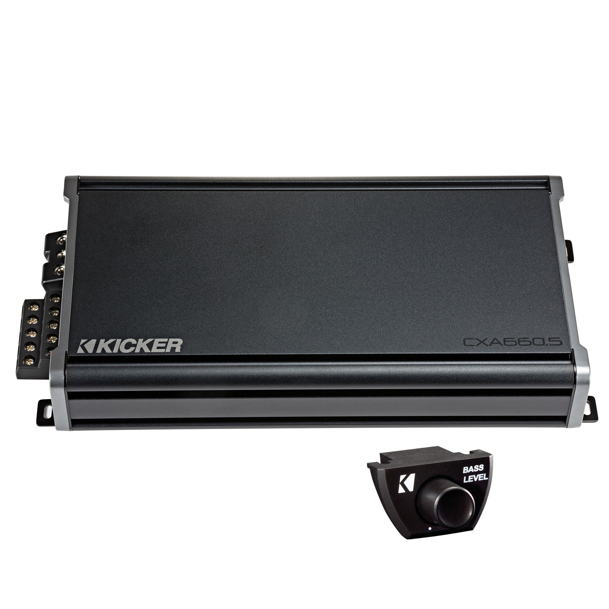 KICKER CXA6605 660 Watt 5 Channel Car Amplifier Amp Bundled with Compatible Bass Knob CXARC