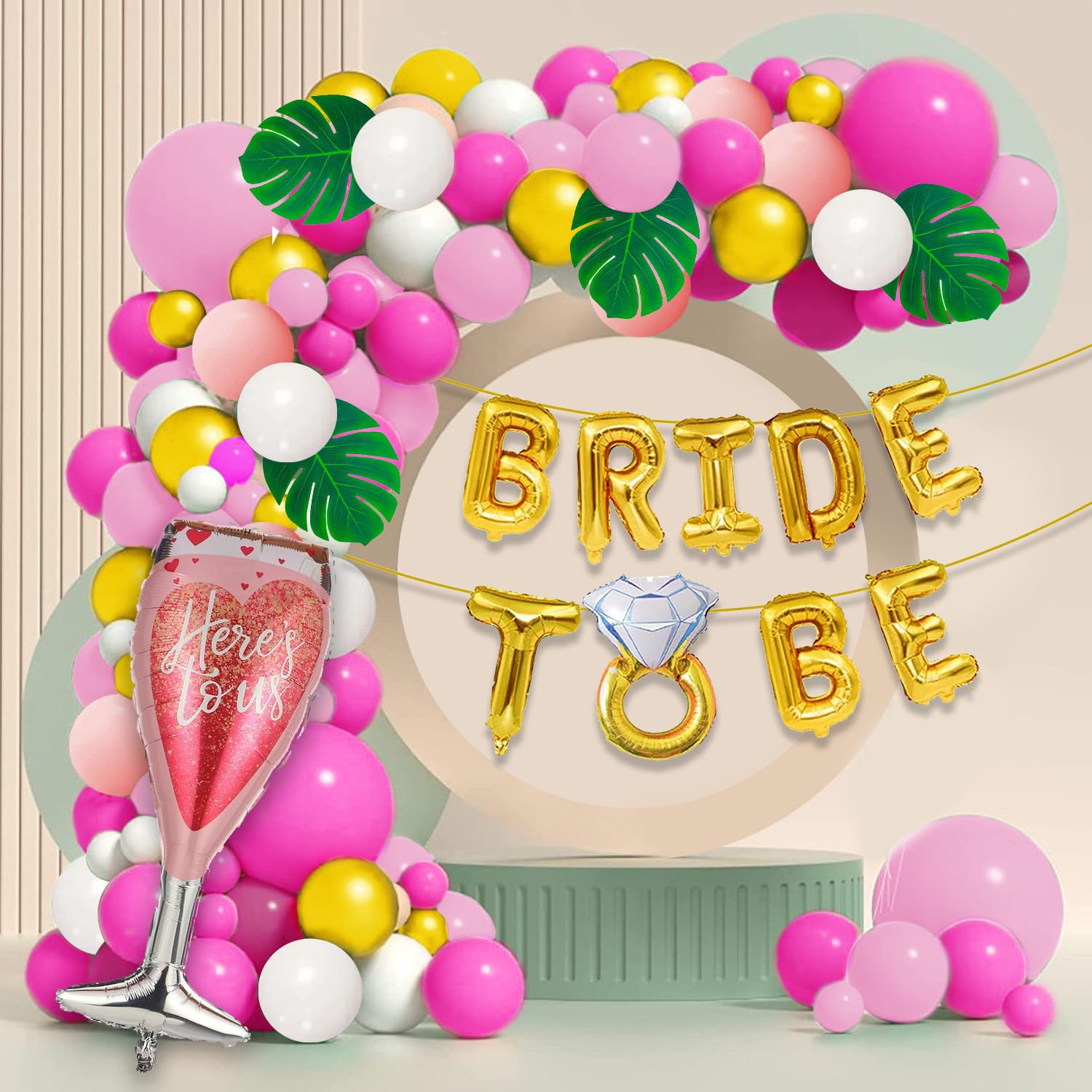 Party Propz Bride To Be Decoration Set Combo - 57 Pcs Combo Bachelorette Party Decorations / Bridal Shower Decorations Kit / Bride To Be Banner / Pink Bride To Be Balloon / Bride To Be Decoration