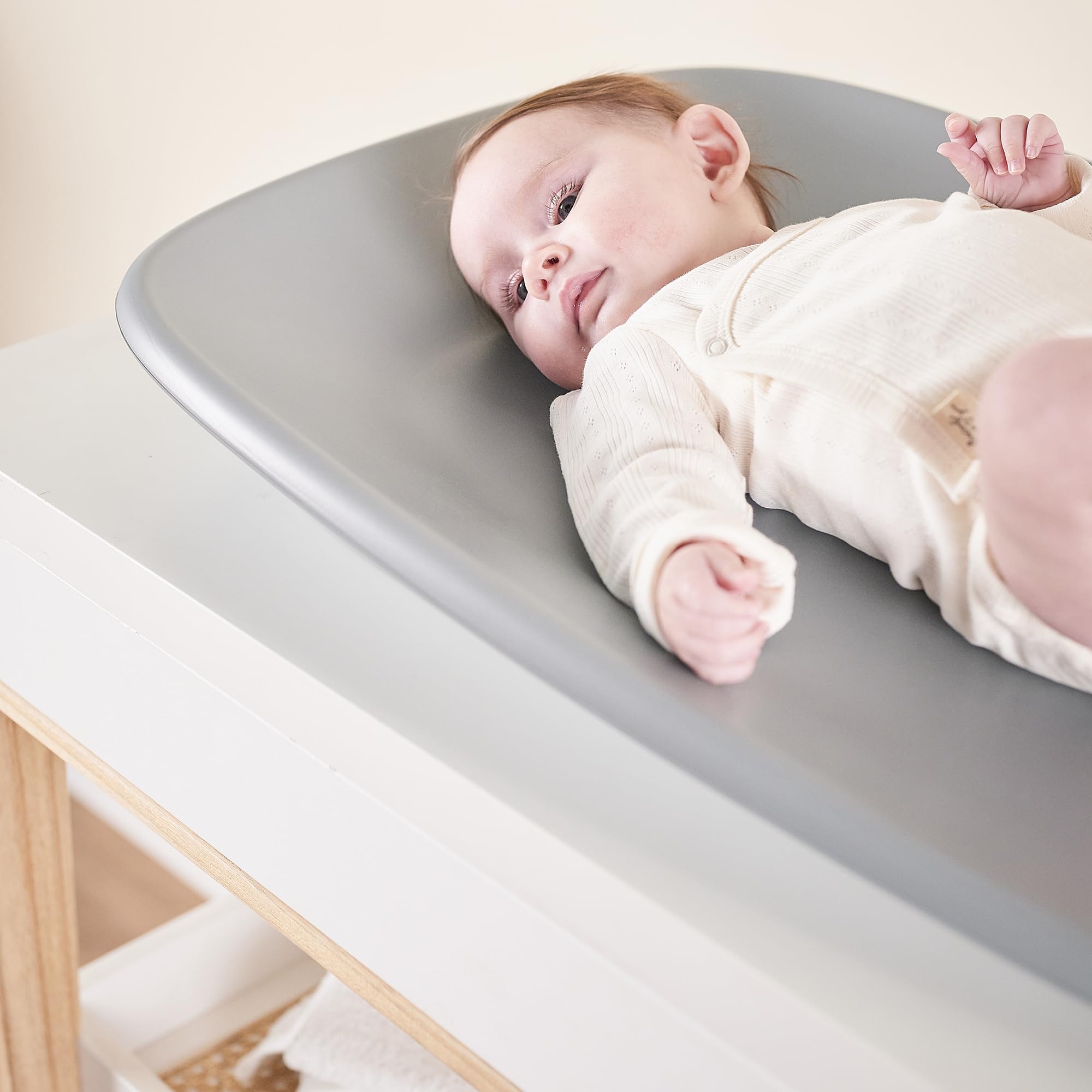 Nattou Cambiador bebe - Softy Cambiador silicona bebe de suave espuma de PU - Lavable - 50 x 70 cm - Gris