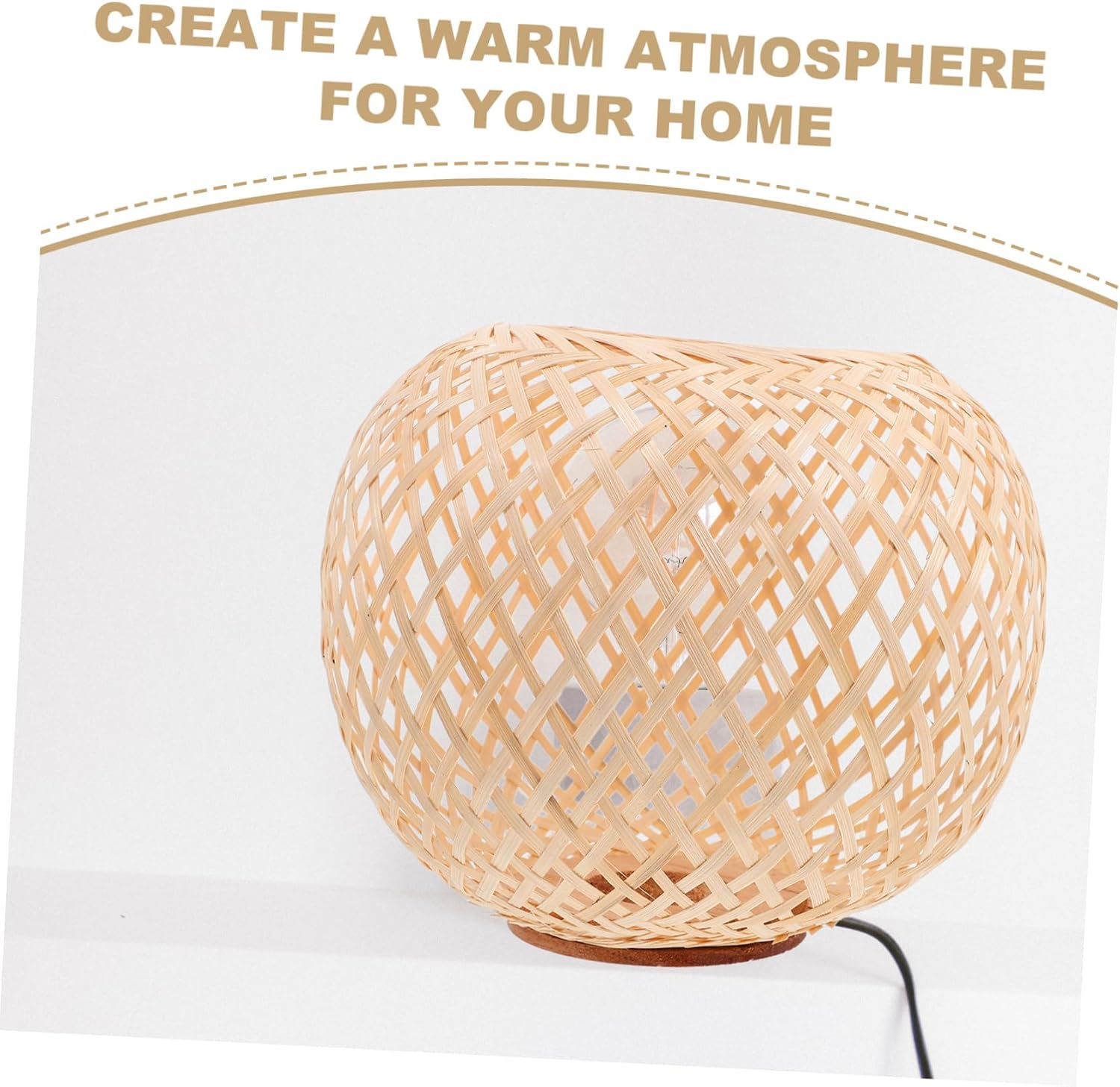 Luxshiny Rustic Desk Lampshade Handwoven Light Cover for Home Decor for Table Lamps Eye-friendly Warm Light for Study and Office Use