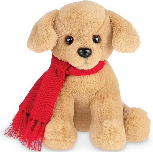 Bearington Mr. Grizwald Golden Retriever - Peluche de perro de 11 pulgadas, animal de peluche navideño