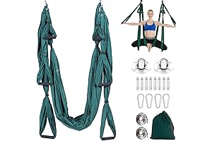 Aerial Yoga Swing Set Trapeze Yoga Hammock Kit with Yoga Swing Inversion Tools