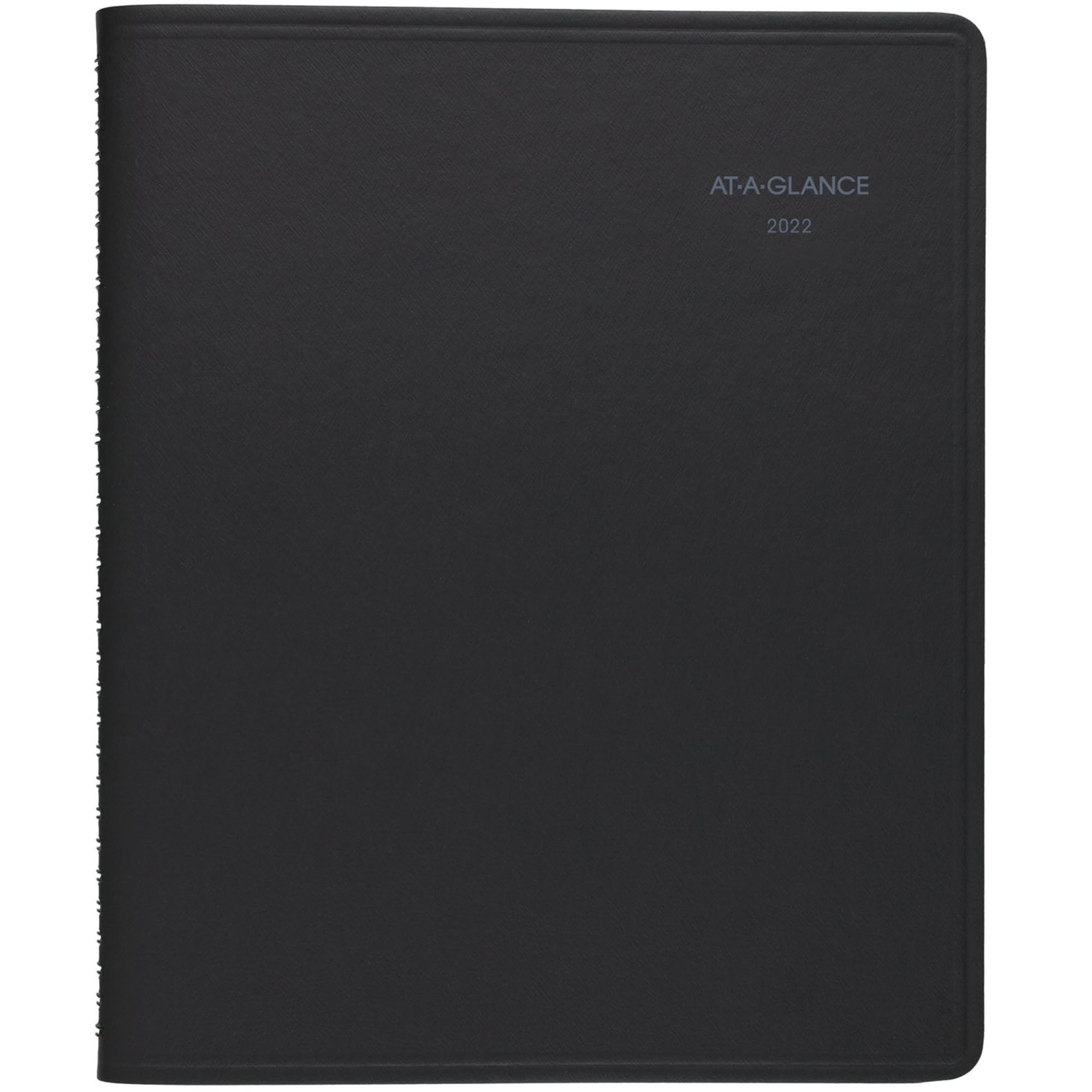AT-A-GLANCE - Libro de citas semanal y mensual 2022, 8 x 10 pulgadas, grande, QuickNotes, negro (760105)