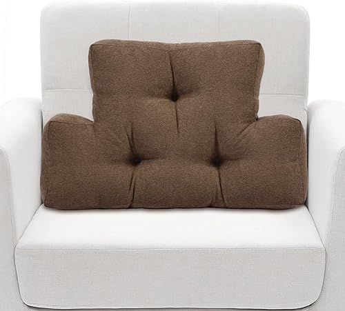 TANYOO Almohada de espalda para reclinable, almohada de apoyo lumbar suave y esponjosa, almohada lumbar gruesa para sillas, reclinables, sofá y cama