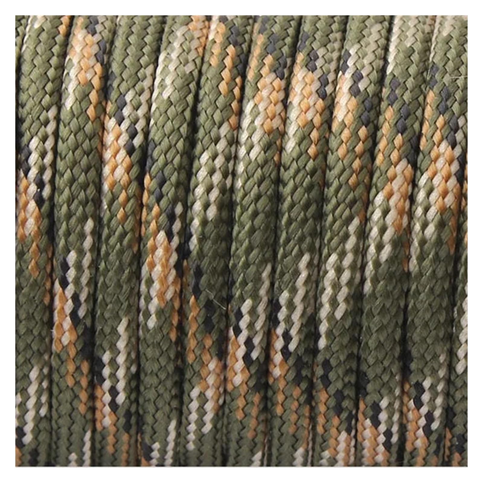 Paracord 9-Core 650lb Paracord 5/15/31m Dia 4mm Survival Parachute Rope For DIY Making Lanyard Bracelet Dog Collar Tent(Camo Green,15m)