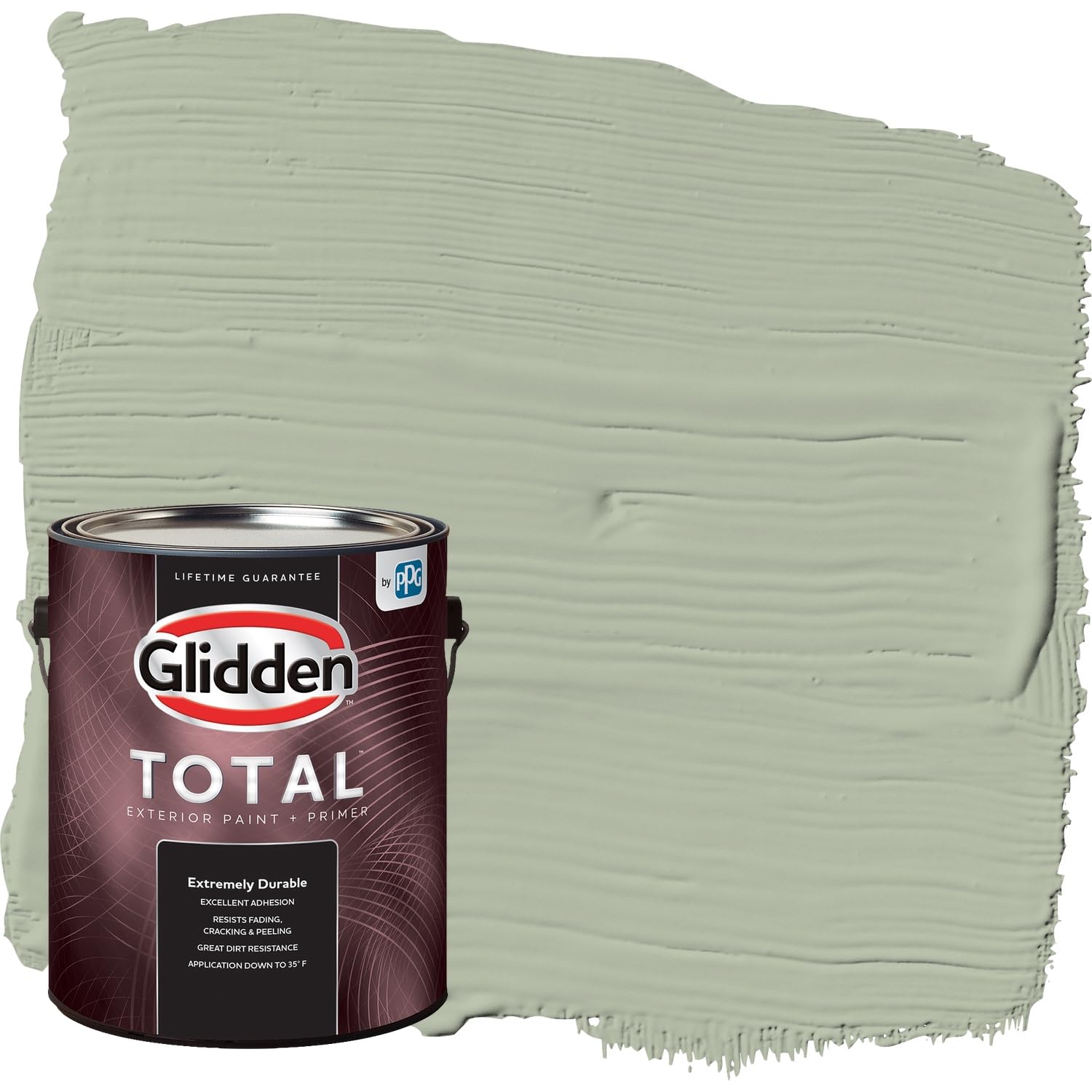 Glidden Total Exterior Paint & Primer (Light Sage, Flat, 1 gal)