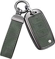 Vista 12 de YO&YOYE Compatible con funda para llavero VW Volkswagen con llavero protector de llave de cuero