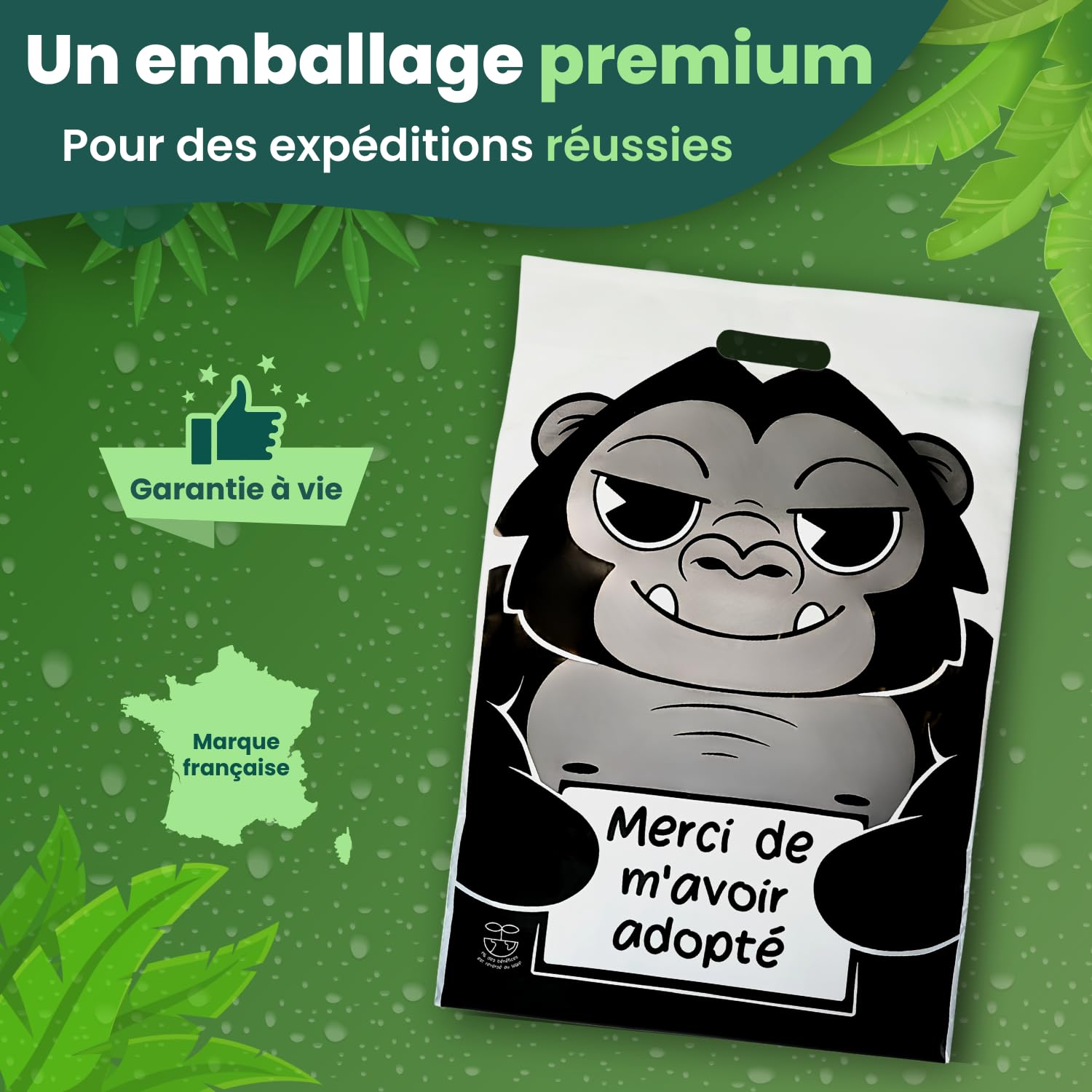 50 Emballage Colis Vinted, Enveloppes Plastiques d’expédition 45x35cm Opaque avec Poignée, Poche à Bordereaux A5, Sac Plastique Auto-Adhésif, Pochette Colis Vêtement, Chaussures, livres, Grand format