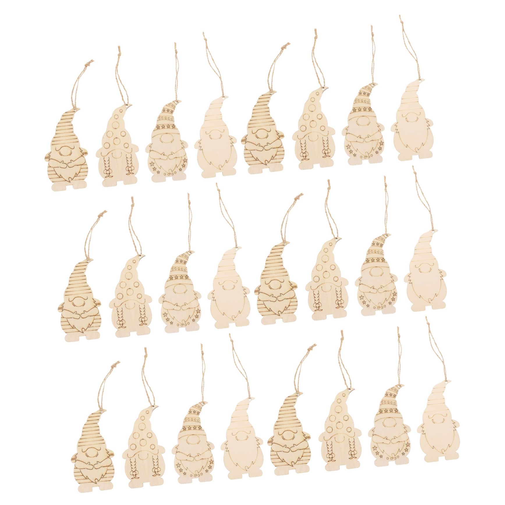 Colgantes De Madera Para Pintar Diy, 40 Piezas Multicolor, Juguetes Navideños Para Niños, Decoración Árbol De Navidad, Manualidades y Bricolaje Para Fiesta Invierno