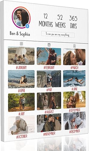 Lienzo enmarcado de collage de 13 imágenes personalizado con tus fotos, lienzo de collage personalizado de múltiples fotos, regalo ideal para bodas,