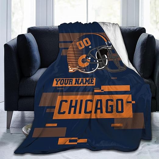 Custom Chicago Blanket Personalized City Flannel Throw