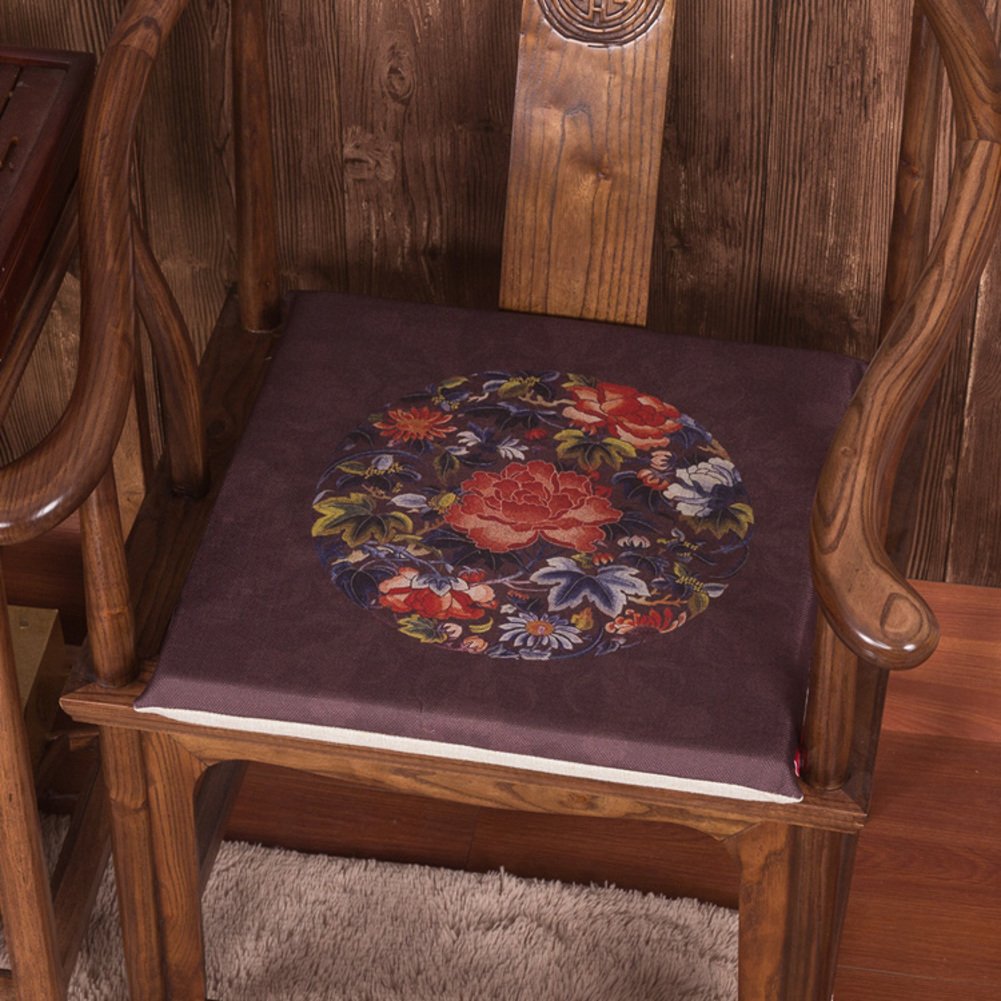 Coussin retro en lin épais avec tapis de mousse universel quatre saisons 45x45cm