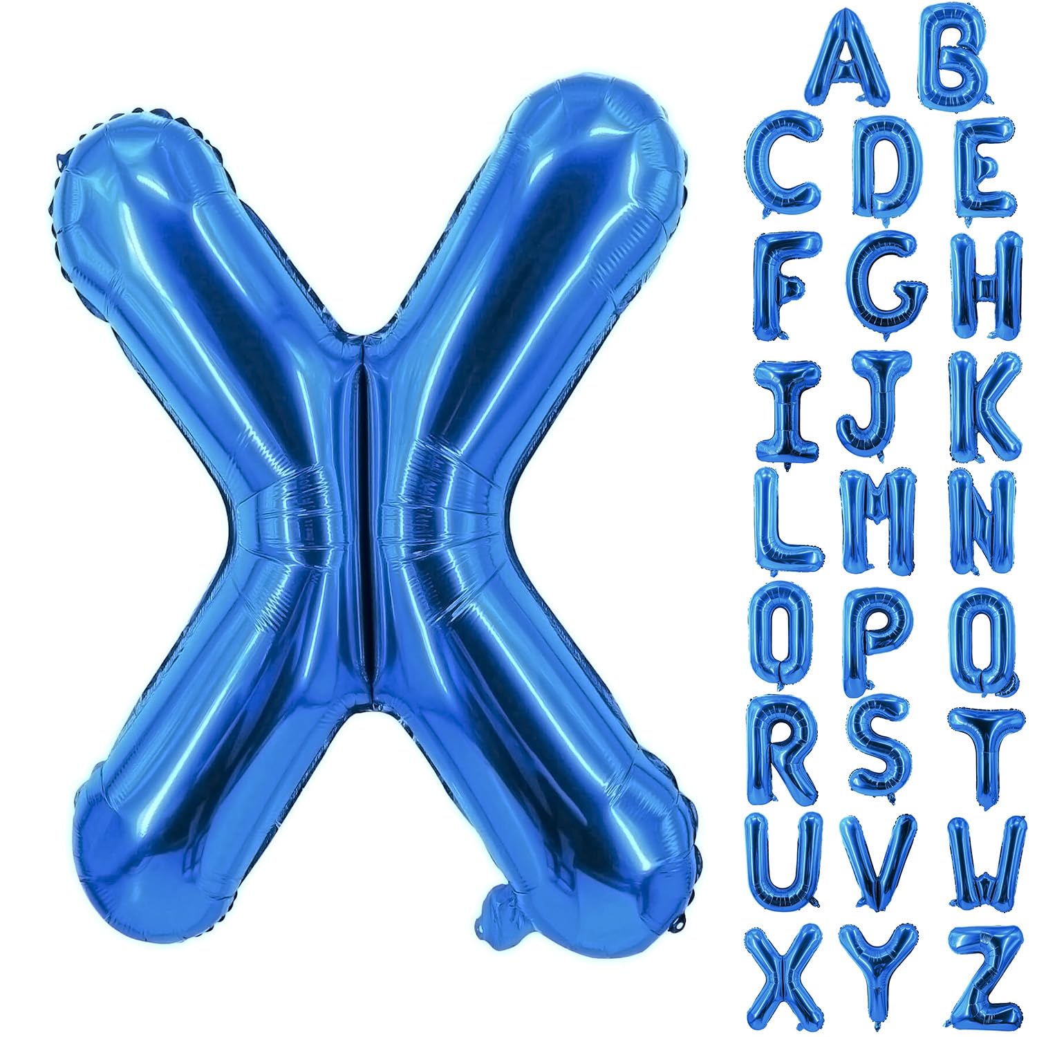 Letter Balloons 40 Inch Blue Giant Alphabet Balloons Letter X