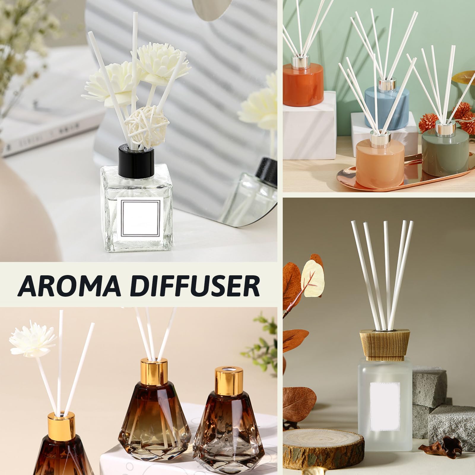 100 Bastoncini Di Rattan Per Diffusori - 30 Cm X 3 Mm Ricambi Naturali Per Oli 509080