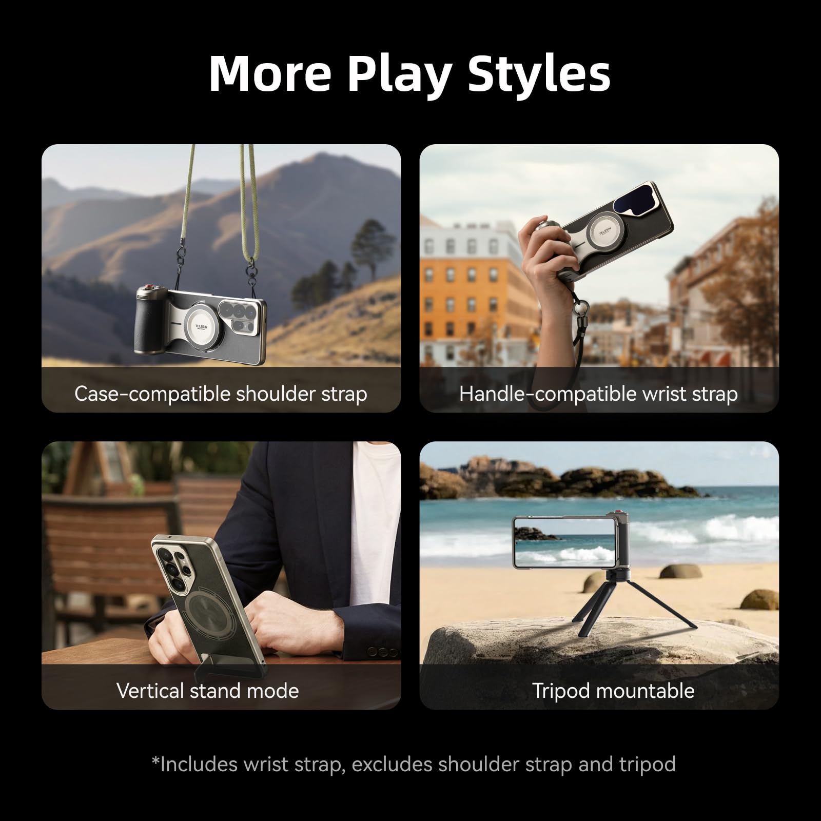 Master Grip Kit per Samsung Galaxy S26 Ultra, Fun Shot S26 Phone Grip, batteria integrata da 3200 mAh, ricarica wireless, con custodia per cellulare in grafene DSLR, supporto Pro Shot Imaging Grip