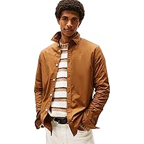 Tommy Jeans Tjm Original Stretch Shirt Dm0dm04405, Camicia a Maniche Lunghe Uomo, Marrone (Pecan Nut), M