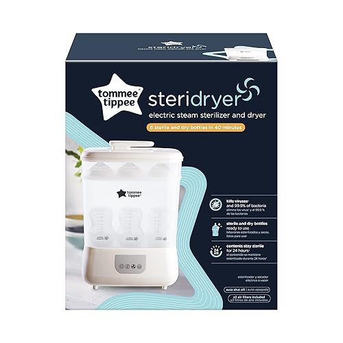 Miniatura 10 de Tommee Tippee Esterilizador eléctrico de vapor avanzado para biberones mata virus y el 999 de las bacterias ciclo de esterilización de 5 minutos