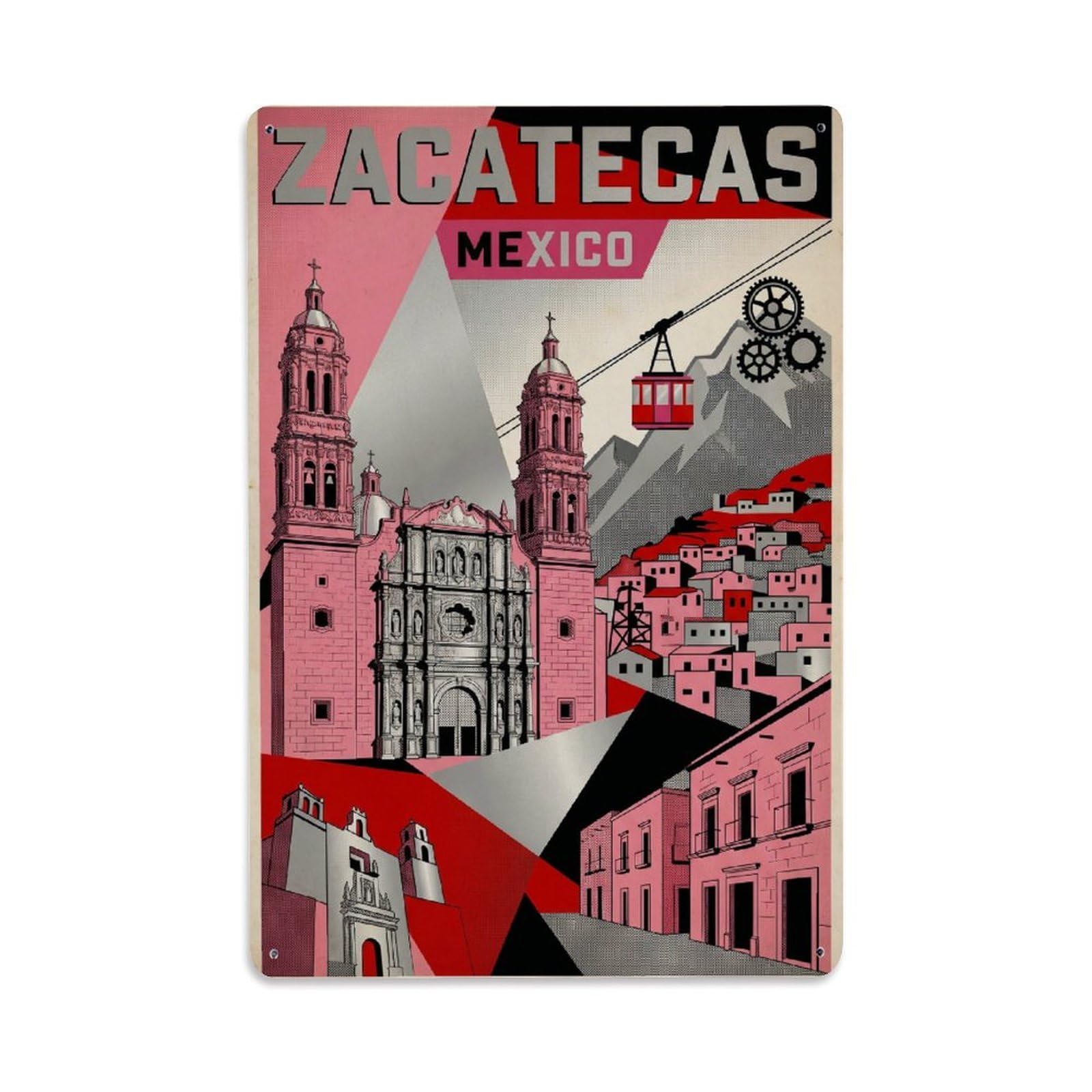Mexico Zacatecas Travel Retro Metal Tin Sign