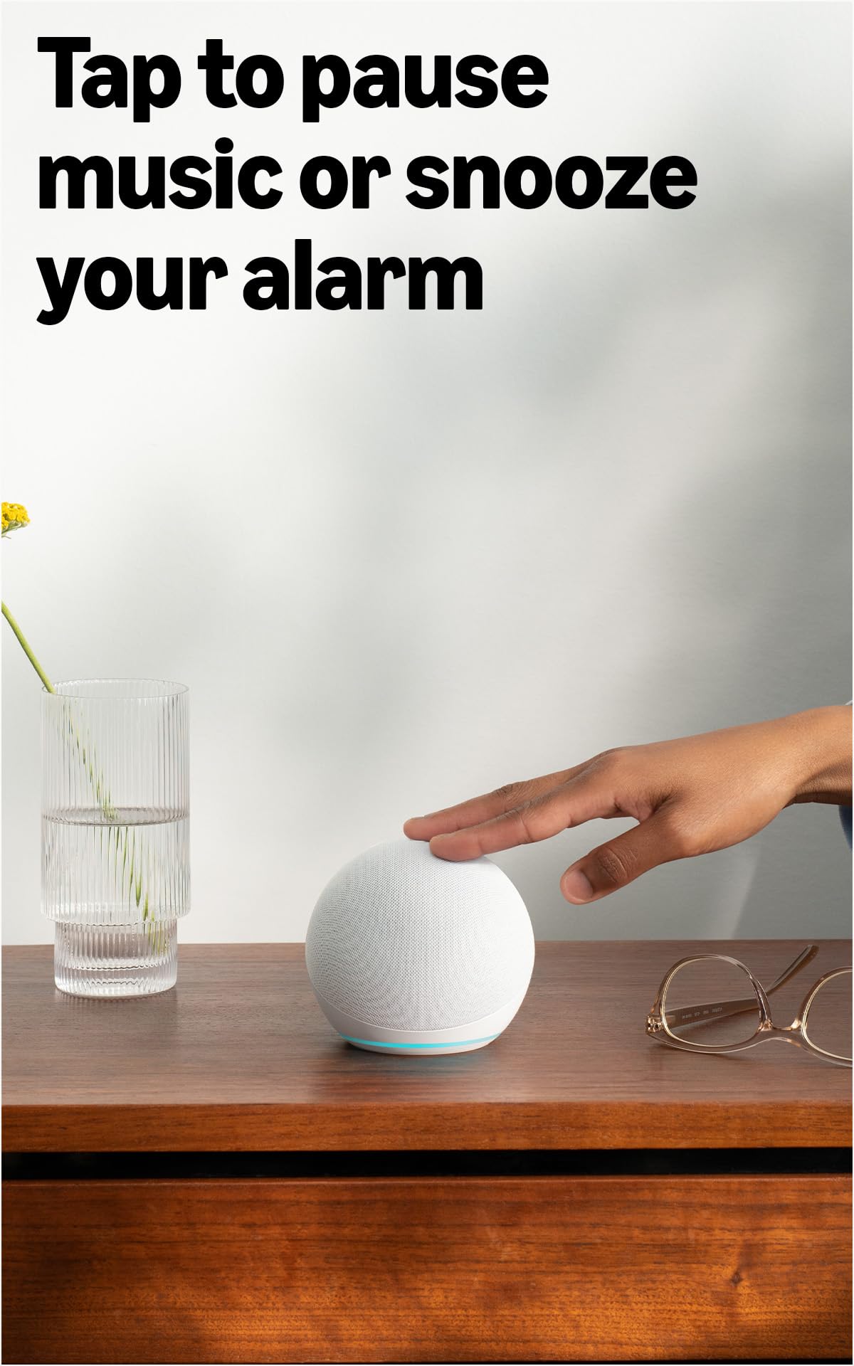 Amazon Echo Dot (newest model), Vibrant sounding Alexa speaker, Great for bedrooms, dining rooms and offices, Glacier White