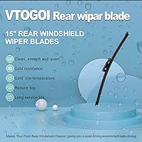 Vista 54 de VTOGOI - Limpiaparabrisas de caucho natural con gancho en J, de 21 + 20 pulgadas, para todas las estaciones (paquete de 2)