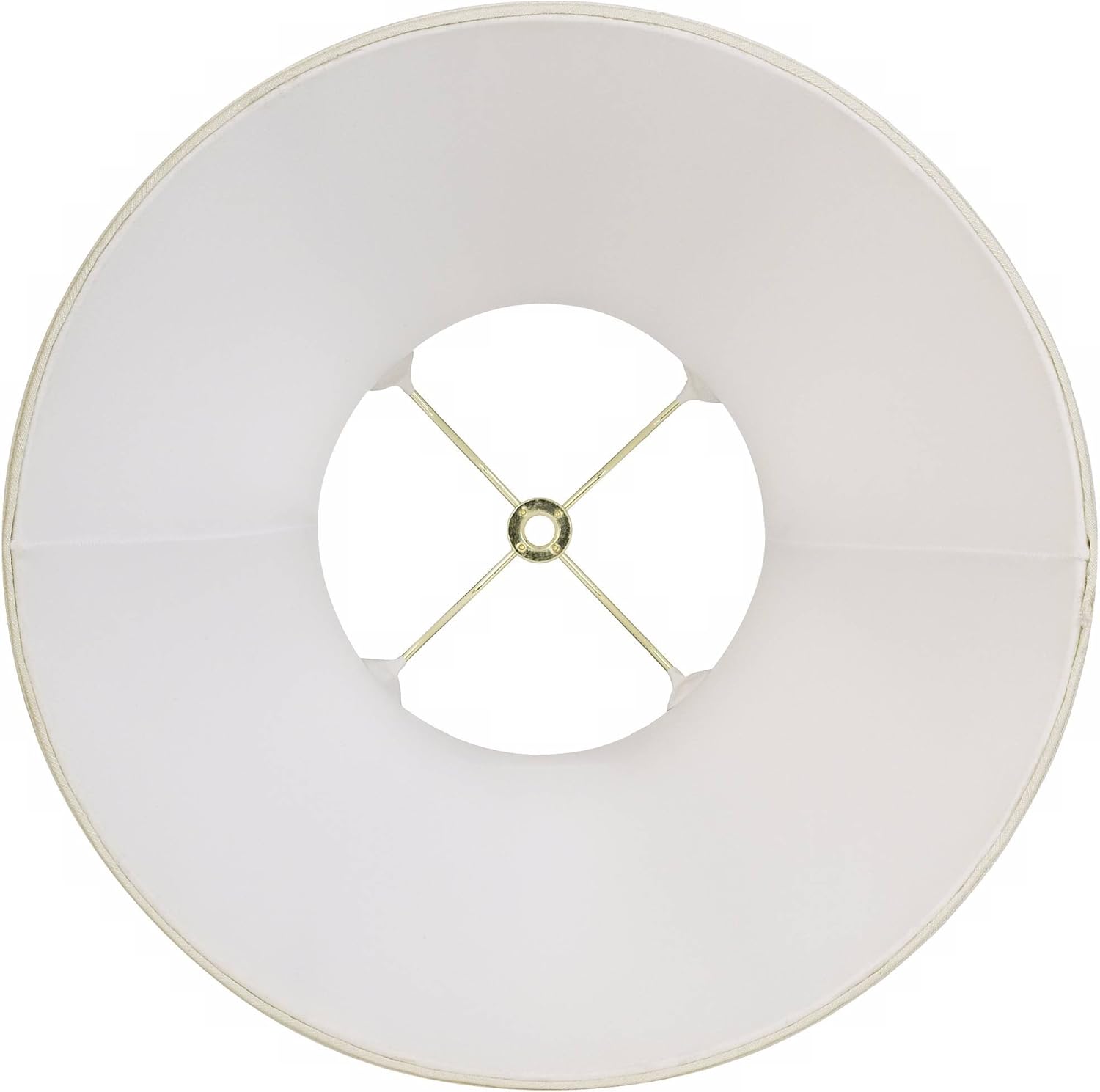 Creme Large Bell Lamp Shade 7" Top x 14" Bottom x 11" Slant x 10.5" High (Spider) Replacement with Harp and Finial - Springcrest