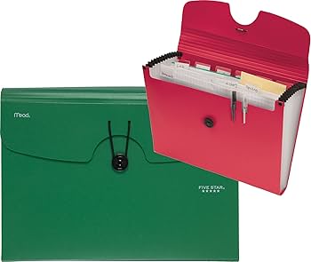 Five Star Poly 13 Pocket Expanding File, 13 X 9-5/8 Inches