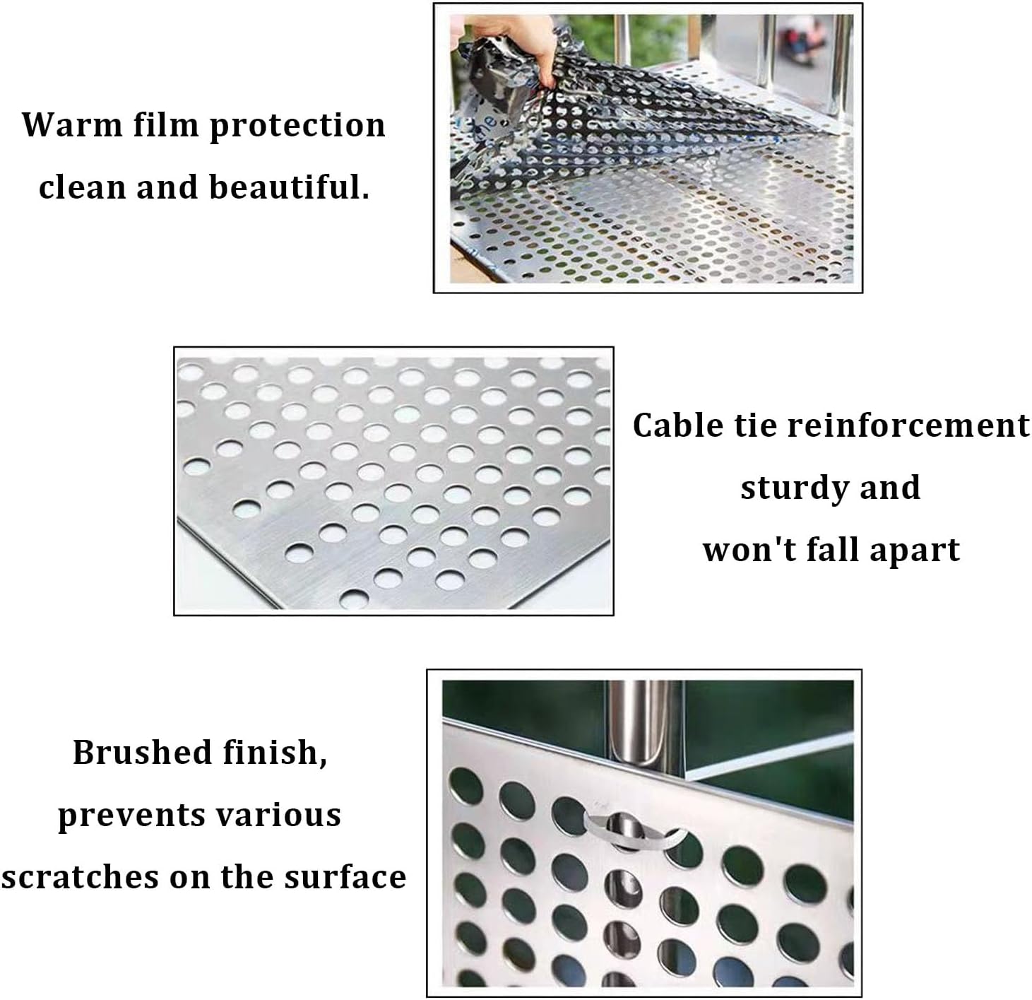 Stainless Steel Perforated Sheet 25x100cm, 0.02" Thickness, 0.4" Aperture, Rust-Resistant Aluminum Mesh for Balcony Fencing, Durable Expanded Metal Panel for Versatile Applications