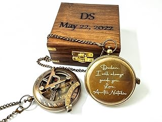 Personalized Compass, Engraved Compass, Custom Compass, Wedding Gift, Groomsmen Gift, Wedding Keepsake, Christmas, Baptism, Graduation, boy Scouts, Sundial, Nautical, Anniversary, Fathers Day